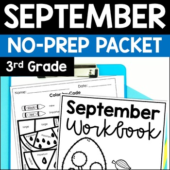 Preview of September Math & Reading Packet | 3rd Grade Fall Activities | Back to School