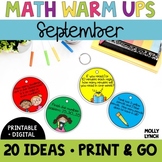 September Daily Math Warm Ups for 1st Grade | Math in a Minute