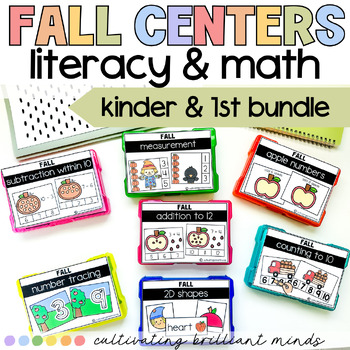 Preview of Fall Math and Literacy Centers | Kindergarten and First Grade