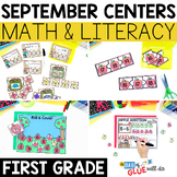 September Math and Literacy Centers for First Grade