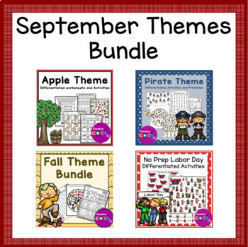 Preview of Occupational Therapy September Literacy Math & Writing Worksheets Bundle
