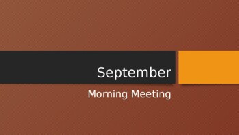 Preview of September Morning Meeting Powerpoint