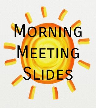 Preview of September Morning Meeting Slides