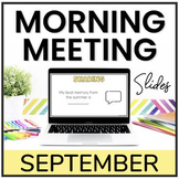 September Morning Meeting Slides + Editable Powerpoint Sep