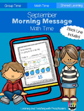 September Morning Message Math Time