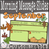 September Morning Message Slides~ EDITABLE!