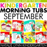 September Morning Tubs for Kindergarten | Kindergarten Mor