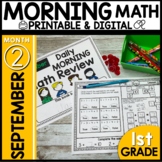 September Morning Work | 1st Grade Daily Math Review