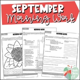 September Morning Work | For Upper Elementary | ELA and Ma