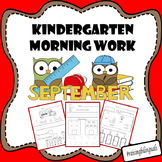 September Morning Work (Kindergarten)