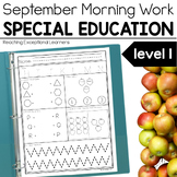 September Morning Work Special Education