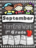September Morning Work - Math and Literacy Review