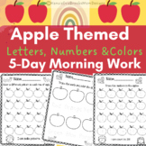 September Morning Work Packet - Apple themed - Tracing Let