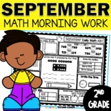 September Morning Work - for 2nd Grade Daily Math Workshee