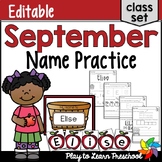 September Back to School Apple Name Activities for Prescho