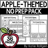 Apple Themed No-Prep Pack for Kindergarten