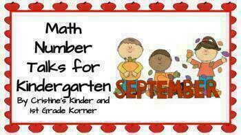 Preview of September Number Talks and Subitizing to 5 for Kindergarten with Google Slides
