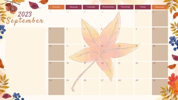 Preview of September-October 2023 Calender fall theme