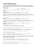 September Parent Questionnaire