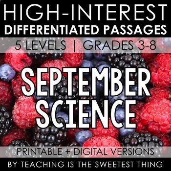 Preview of September Passages: Science - Distance Learning Compatible