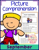 September Picture Comprehension Cards and Worksheets