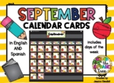 September Pocket Chart Calendar Cards {in English and Spanish}