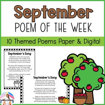 Preview of September Poem of the Week: Print and Digital for Fluency & Vocabulary Building