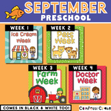 September Preschool Themed Learning, ages 3-5