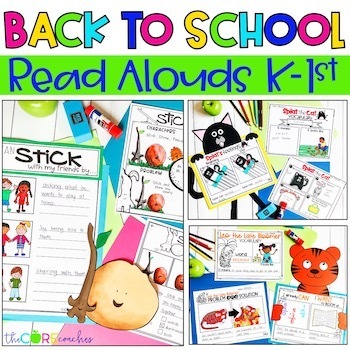 Preview of Back to School Read Alouds Reading Activities - September - K and 1st