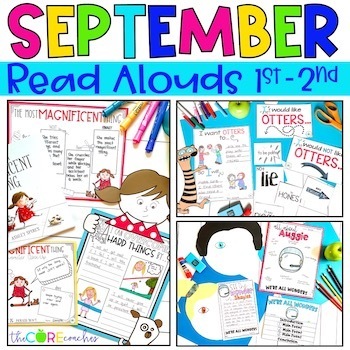 Preview of Back to School Read Alouds Reading Activities - September