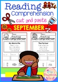 September Reading Comprehension Cut and Paste