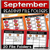 September Reading File Folders | Fall Activities | Literac