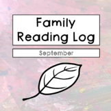 September Reading Log & Book Tracker, Preschool Reading Log
