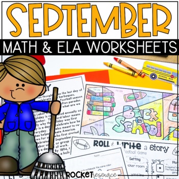 Preview of September Reading and Math | Labor Day | Constitution Day | Johnny Appleseed