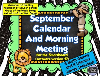 Preview of September SMARTboard Calendar and Games!