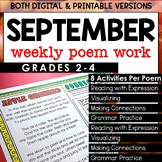September Seasonal Big Poems for Grades 2-4