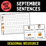 September Sentence Write the Room