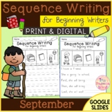 September Sequence Writing for Beginning Writers | Print &