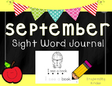 September Sight Word Journal-Print and Go!