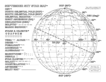 September Sky Map Coloring Page By Mr Mcneely Teachers Pay Teachers