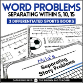 September Subtraction Word Problem Mini-books: Separating 