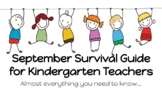 September Survival Guide for Kindergarten Teachers