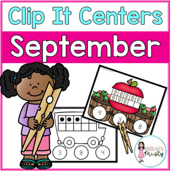Preview of September Tens Frame Clip It Centers