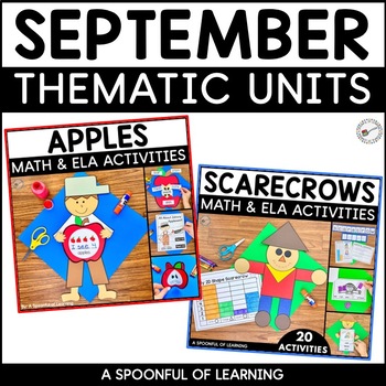 Preview of September Thematic Units | Apples Activities | Scarecrows Activities