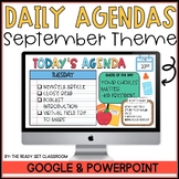 September Themed Daily Agendas for Google Slides, Back to 