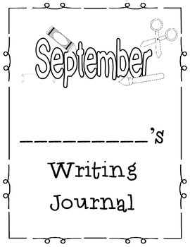 September Themed Take Home or Classroom Writing Journal by C is for Coach