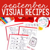 September Visual Recipes for Speech Therapy, Special Educa