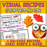 September Visual Recipes | Cheat Sheets | Speech Therapy |