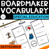 September Vocabulary Unit- Boardmaker