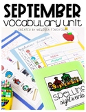 September Vocabulary Unit- For Special Education